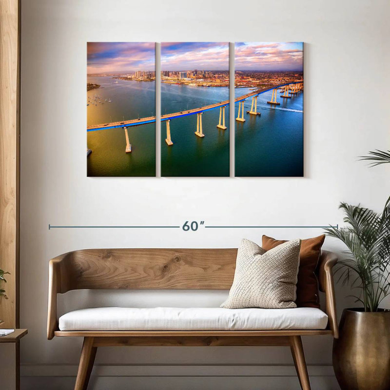 Lilie Coronado Bridge, horizon de la ville, H 28 po x l 45 po