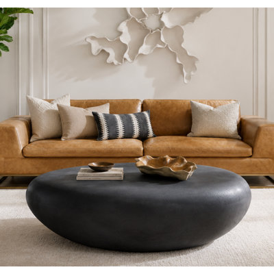River Stone Coffee Table, Charcoal Stone, Extra Large