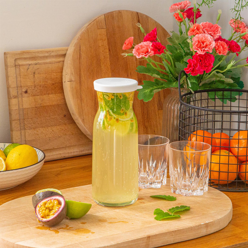 LAV - Fonte Glass Carafes - 700ml, Clear/White