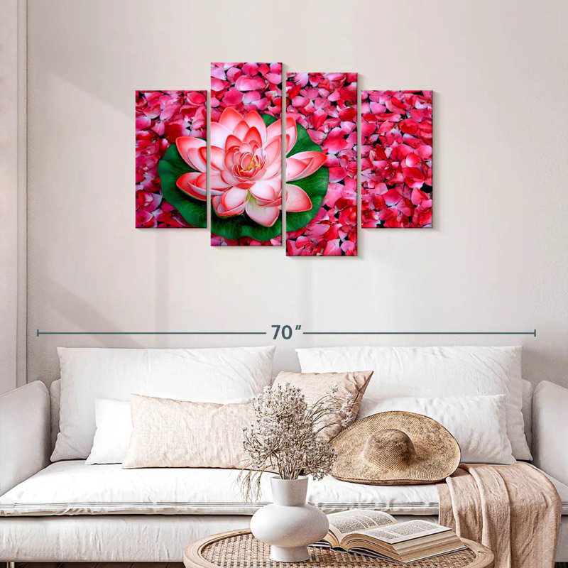 Lotus Flower And Rose Petals