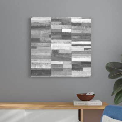 " Abstract Gray Brick " Painting Print