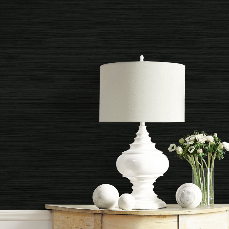 Papier peint Ivy Bronx Designs Contrast Lohja, Noir, noir, noir, noir