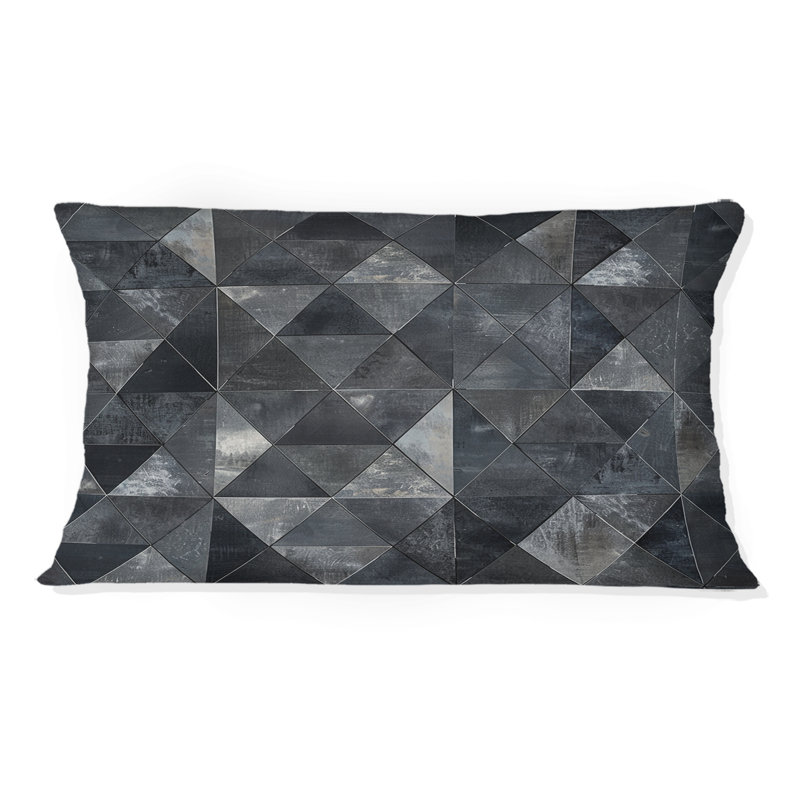 Triangle Geo Patterns I - Glam Lumbar Pillow