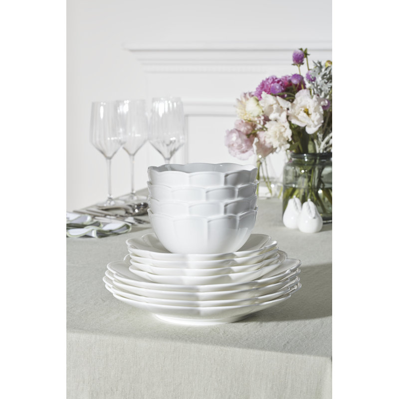 Studio 1414 Scallop 12 Piece Dinnerware Set