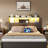 Sayaan LED Queen Headboard with USB Ports and Side Shelf Storage