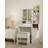 Vanity Desk with HD Mirror, Makeup Vanity with Led Lights,Dressing Table with Large Drawer and Storage Cabinet, 3 Lighting Modes Adjustable Brightness, Bedroom Dressing Table, White