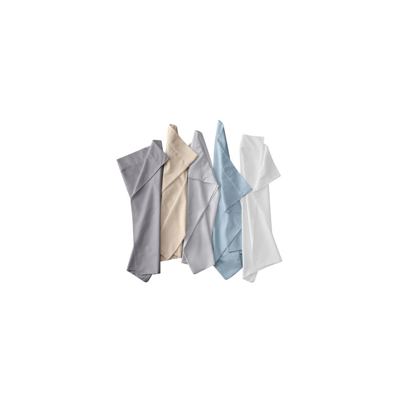 Tempur-Classic Cotton Sheet Set, Split King Sheet Set/2 Fitted Sheets/2 King Pillow, Sleepy Blue
