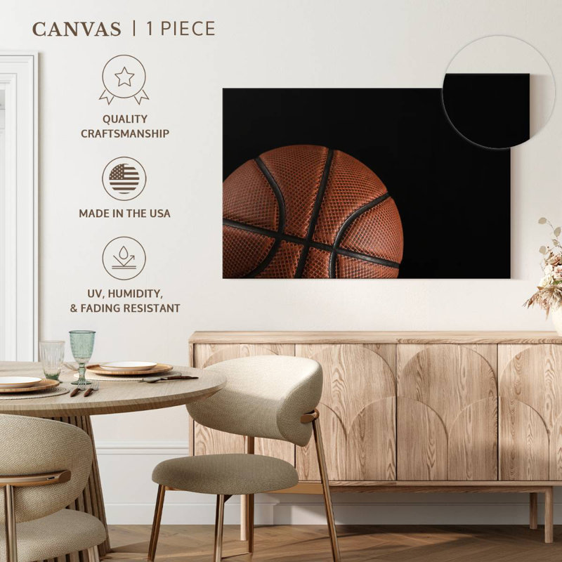 Ballon de basket-ball rétro Sireci, H 20 po x l 30 po