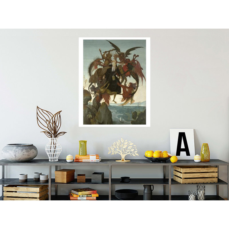 «The Torment of Saint Anthony» par Michelangelo Buonarroti - Estampe numérique, H 40 po x l 32 po