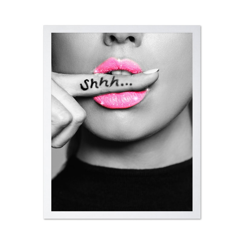 Doigt mordant No1, Poster, White Framed, 16"H x 20"W