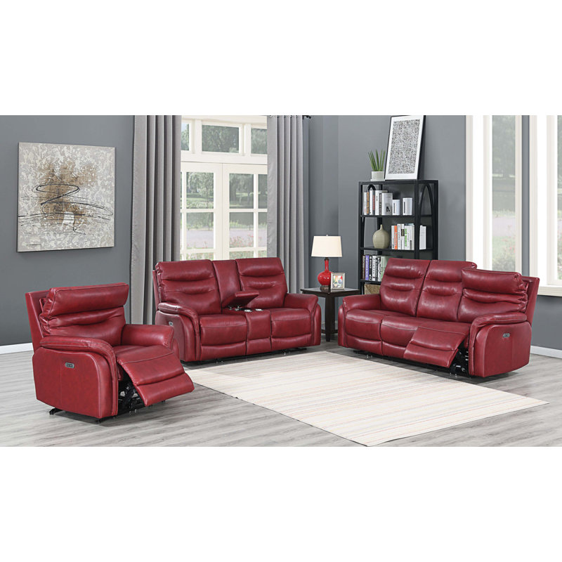 Fauteuil inclinable électrique Doanh, Cuir rouge