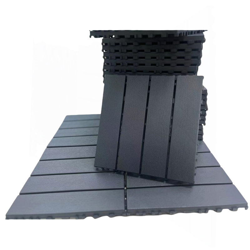 Carreaux de terrasse en plastique emboîtables, Gris