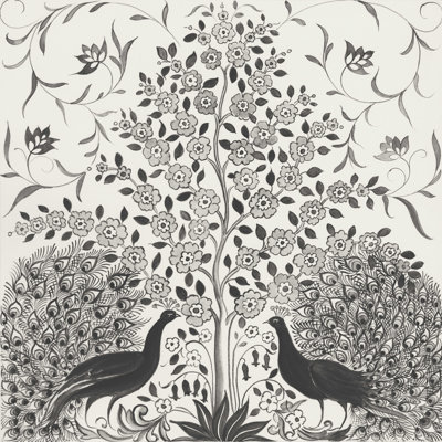 " Peacock Garden VIII BW "