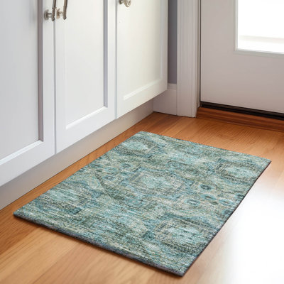 Tapis de sauge Xhevrie intérieur / extérieur lavable à la machine