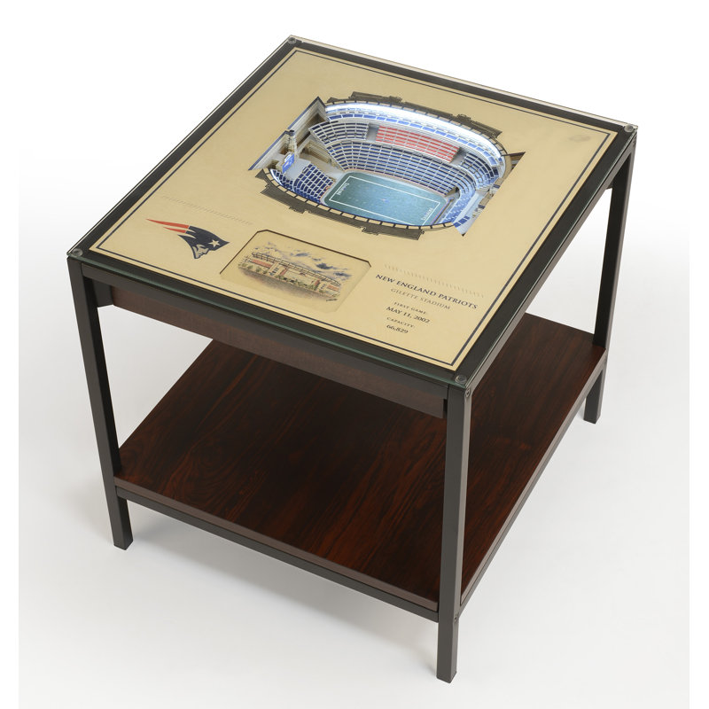 Husik NFL 25-Layer StadiumViews Lighted End Table, New England Patriots