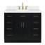Tidworth 42' Solid Wood Single Bathroom Vanity with 1.5' White Quartz Top-2053305212-2075730161