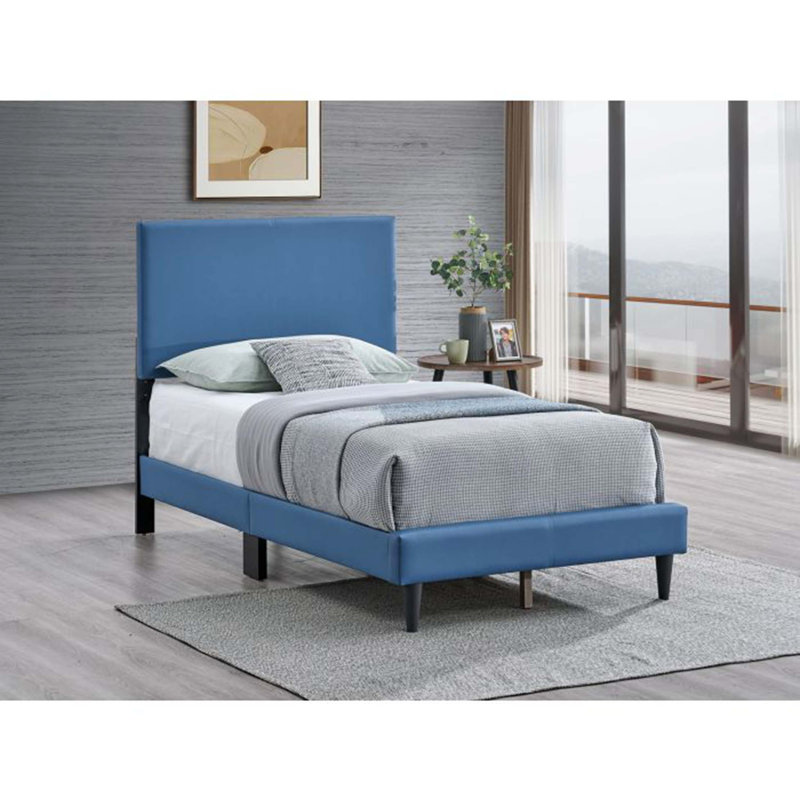 Lit Baron (matelas non inclus), Bleu, Lit simple