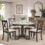 Ensemble table et chaises de salle à manger 5 pièces pour 4 personnes, avec table en bois massif et 4 chaises pour la cuisine-598828171-598828169