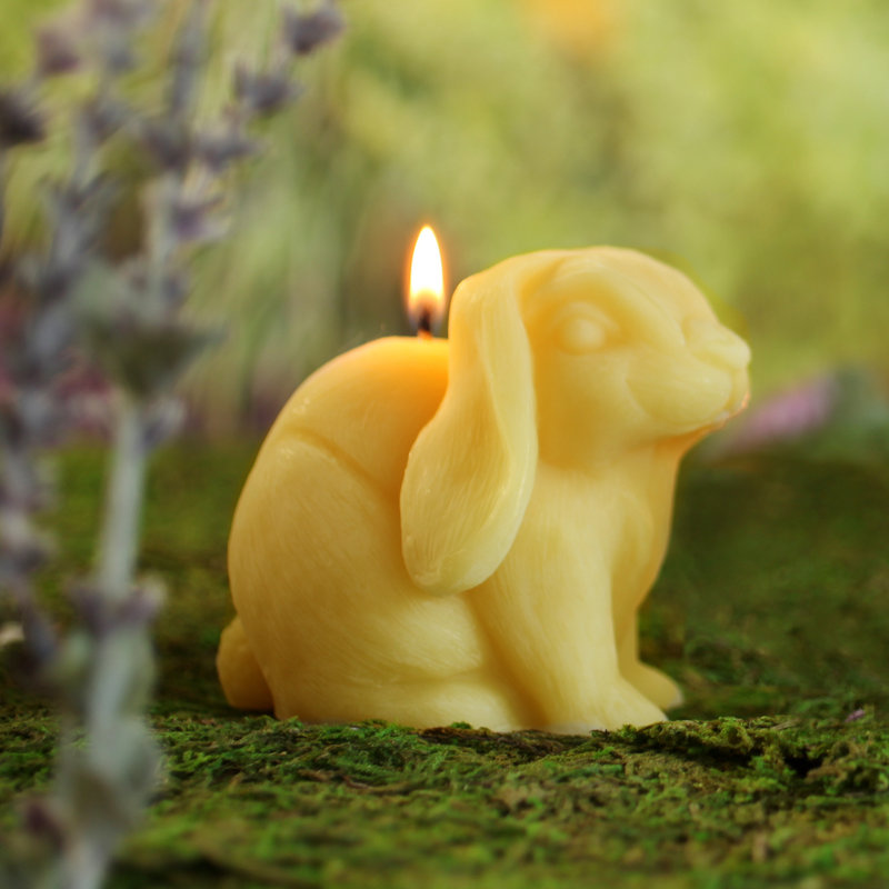 Bougie non parfumée à la cire d'abeille