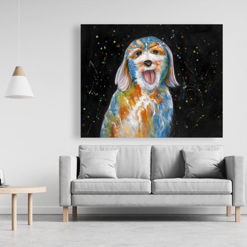 Art abstrait sur toile Labradoodle abstraite | Décor