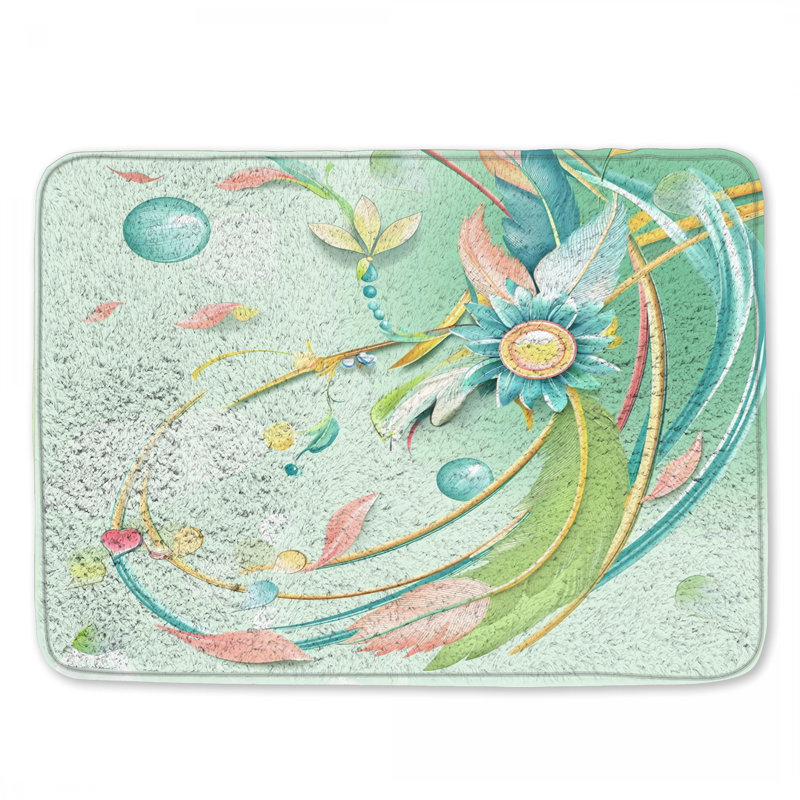 Tapis de bain Floral Design, 24in W x 17in L