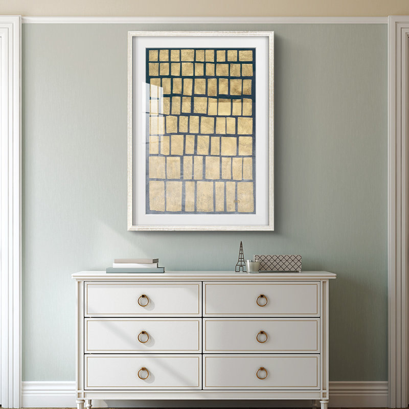 Imprimé bleu Yonder - impression encadrée, H 19,5 po x l 16,5 po, Blanc