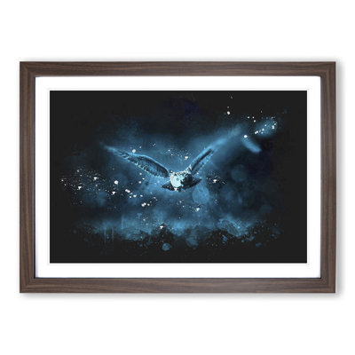 Owl in Flight - Picture Frame Painting