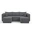 Canapé modulaire compact en velours côtelé: Canapé modulaire moderne et minimaliste-456676607