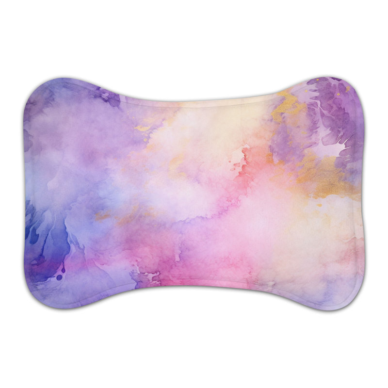 Crystal Patterns - 1 Piece Bone Shape Feeding Mat, XL (18")