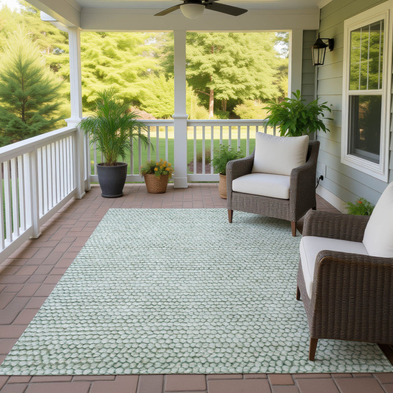 Tapis intérieur / extérieur lavable à la machine Chantille ACN2719, Vert, 3 pi x 5 pi