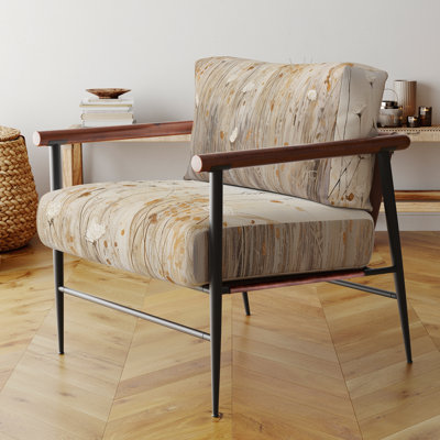 Fauteuil beige rembourré Wildflowers Floral Fantasy