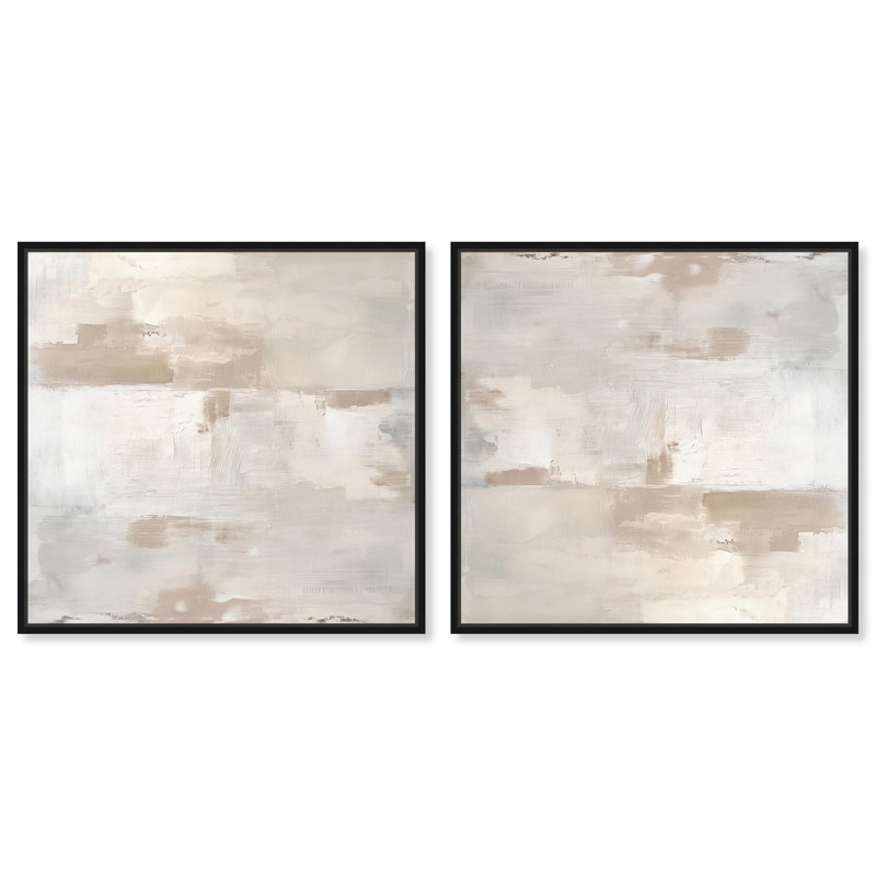 Arid Hues I Set Canvas Modern Boho by Art Remedy, 31" H x 31" W, Black Framed