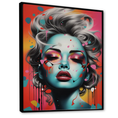 «Vintage Personnage Pop Art V», reproduction sur toile