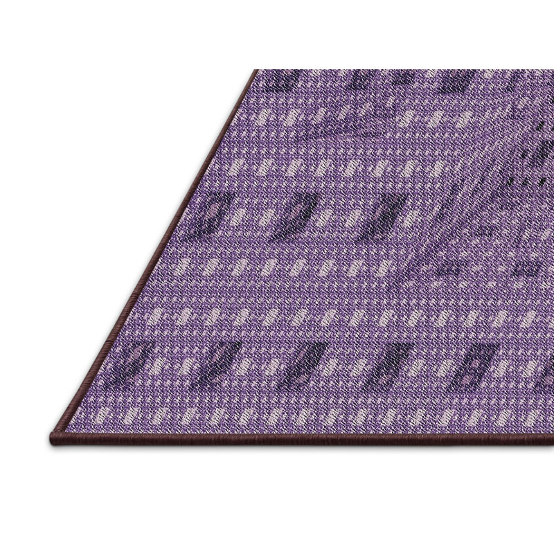 Tapis mauve à métier motorisée, Rectangle 8 pi x 12 pi