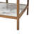 Carbone Modern Media Console Table with Open Geometric Shelves and Faux Marble Top