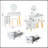 Dressing Table With LED Lights Glass Top Dressing Table With Extendable Side Table 5 Drawers Dressing Table With Mirror And Stool For Bedroom