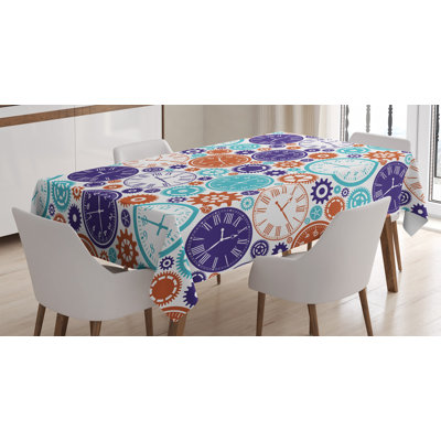Clock Geometric Tablecloth