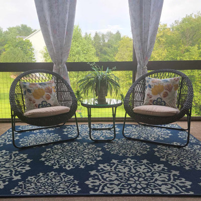Saliah 2 - Person Patio Conversation Set with Cushions