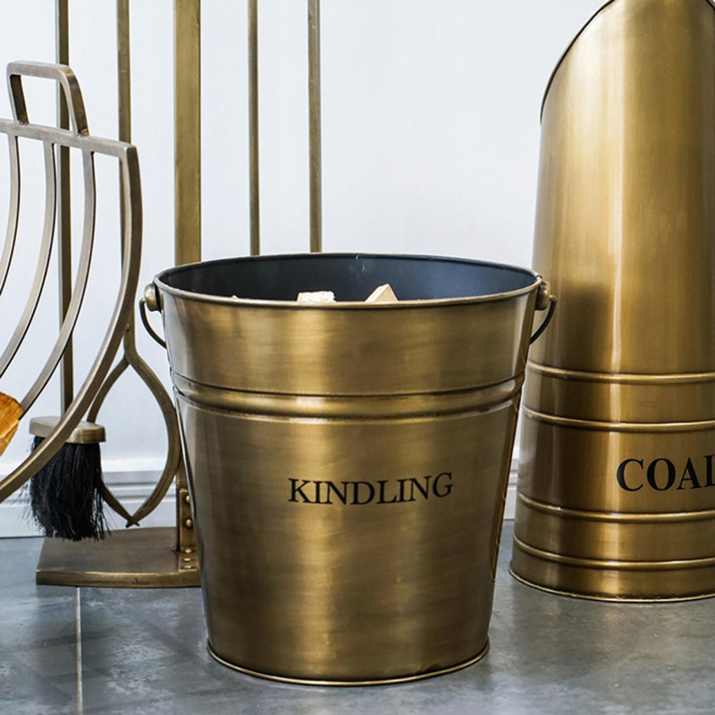 Brass Kindling Bucket H30.5Cm W30.5Cm
