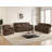 Roundhill Furniture Ardello 3-Piece Reclining Sofa Set, Corduroy Upholstery, with Built-In Power Center, and Storage Console, Chocolate