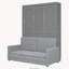 Lit escamotable mural Murphy avec coussin, gris