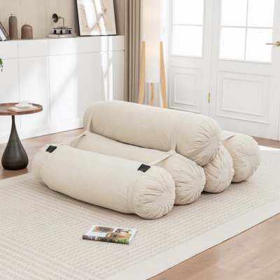 Canapé de plancher réglable, canapé paresseux en velours côtelé avec sangles réglables pour des configurations polyvalentes, chaise de loisirs multi-personnes, convient au salon, à la chambre à coucher et plus encore