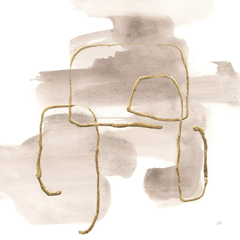 Gris chaud doré II, H 12 po x l 12 po x P 1,25 po