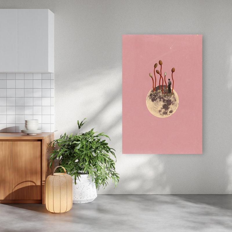 Reproduction d'art mural surréel, paysage de lune, 60" H x 40" W