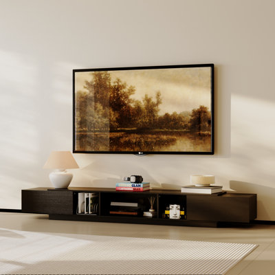 Meuble télé moderne avec rangement et gestion des câbles