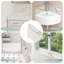 Crédence latérale de meuble-lavabo en quartz de 21,25 po avec veinage doré