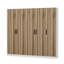 Support de couloir moderne, couleur noyer, 88,6 po x 82,7 po x 13,8 po | 100% panneau de particules enduit de mélamine, épaisseur: 0,7 pouce | Solution d'organisation élégante pour le vestibule et la décoration intérieure, design durable et élégant-102346898