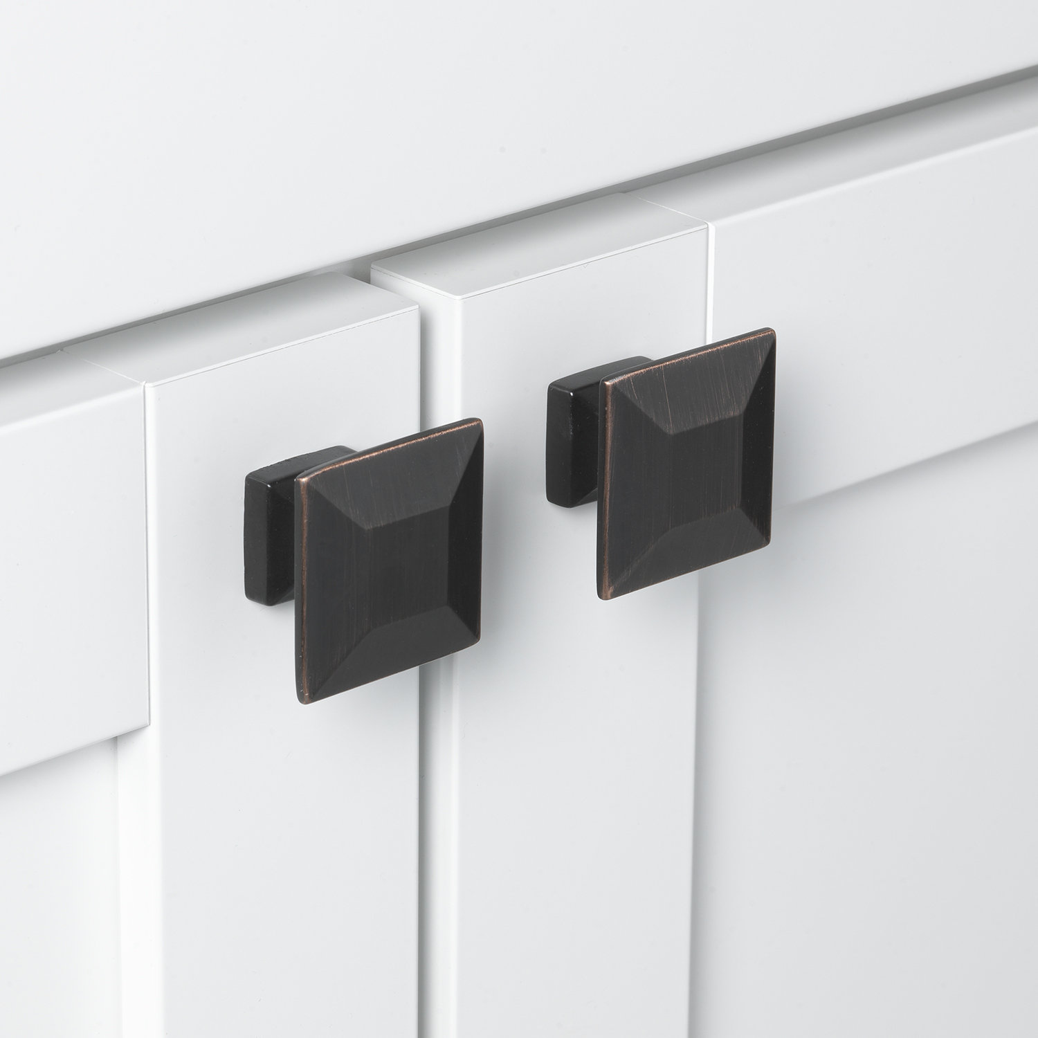 Square Cabinet Knob, Oil Rubbed Bronze