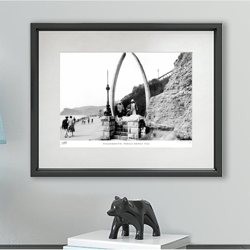 Teignmouth, Whale Bones 1922 by Francis Frith - Single Picture Frame Print, 40cm H x 50cm W x 2.3cm D