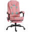 Fauteuil de massage vibrant à 7 points, fauteuil d'ordinateur à haut dossier avec support lombaire, repose-pieds, dossier inclinable, hauteur réglable-19009239